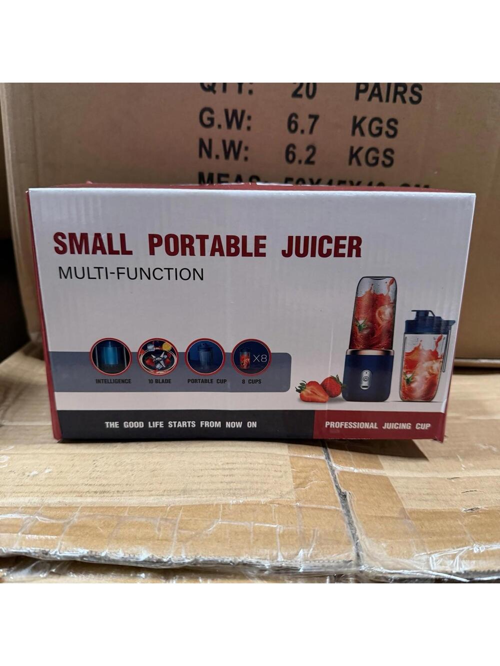 Small Portable Juicer 400ml USB Rechargeable - 10 Blade Multi-Function Blender